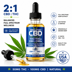 2:1 CBD + THC Tincture | Full Spectrum Wellness Oil | Innovative CBD
