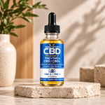 Innovative CBD 2:1 CBD to THC full spectrum hemp oil in clear glass dropper bottle