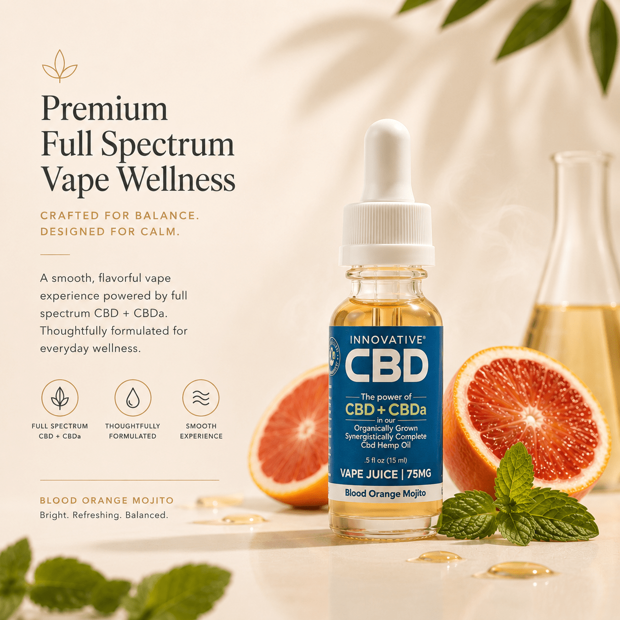 Premium Full Spectrum CBD Vape Juice | CBD + CBDa Premium Full Spectrum CBD Vape Juice | CBD + CBDa