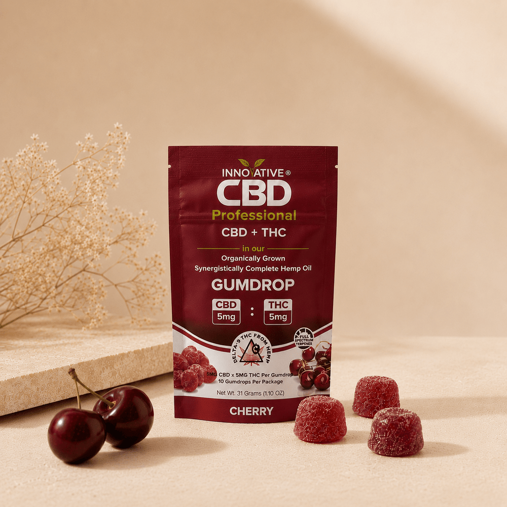 Full Spectrum THC + CBD Cherry Gumdrops